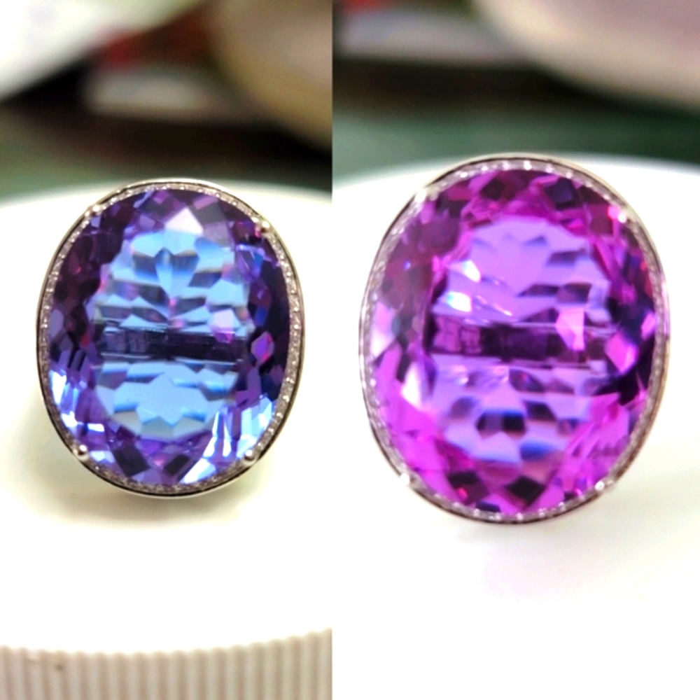 Naturally Color Changing Alexandrite Ring